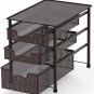Stackable 3 Tier Sliding Basket Organizer Drawer, White