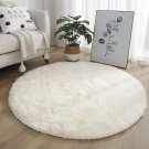 Are Rug 6'X6' Soft White Round Area Rug Cute Cozy Area Rugs for Any Room Avory