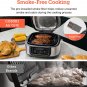 Indoor Grill Electric Smokeless Grill Indoor & Smart XL Air Fryer Combo, 8 Cooki