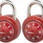 1530T Locker Lock Combination Padlock, 2 Pack Alike, Colors May Vary