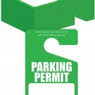 Green Parking Permit Hang Tags, 50 Pack, Poly Plastic Parking Placards, Temporar