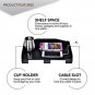 Bedside Shelf for Bed - College Dorm Room Clip on Nightstand with Cup Holder & C