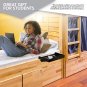 Bedside Shelf for Bed - College Dorm Room Clip on Nightstand with Cup Holder & C