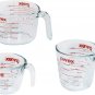 3 Piece Glass Measuring Cup Set, Includes 1-Cup, 2-Cup, and 4-Cup Tempered Glass
