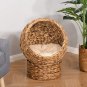 Cat Braided Banana Leaf House Enclosure, Designed for Indoors and Includes Super