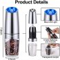 Gravity Electric Pepper Grinder, Salt and Pepper Mill & Adjustable Coarseness, B