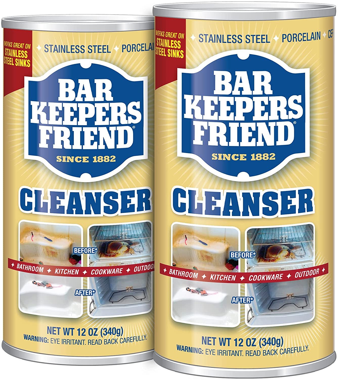 Powder Cleanser 12 Oz - Multipurpose Cleaner & Stain Remover - Bathroom, Kitchen
