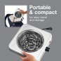 Electric Single Burner Cooktop, Compact and Portable, Adjustable Temperature Hot