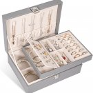 Jewelry Box Organizer for Women Girls, 2 Layer Large Men Jewelry Storage Case, P
