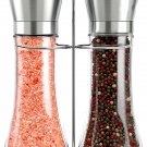 Salt and Pepper Grinder Set - Stainless Steel Refillable Salt & Peppercorn Shake