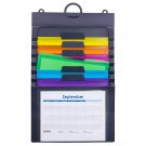 Cascading Wall Organizer, 6 Pockets, Letter Size, Gray/Bright (92060)