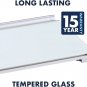 Quartet Glass Desktop Computer Pad, 18" X 6", Whiteboard, Dry Erase Surface, Whi