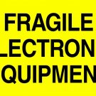 Aviditi  2" X 3","Fragile Electronic Equipment" Fluorescent Yellow Warning Stick