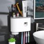 Bathroom Toothbrush Holder Wall Mounted Automatic Toothpaste Dispenser - Electri