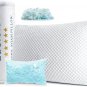 Cooling Bed Pillows Memory Foam Bamboo Standard Sleep Adjustable Fiber Cover Zip