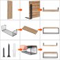 Floating Shelves Wall Mounted, Rustic Wood Paper Storage Basket Farmhouse Set 3