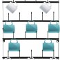 Mug Rack Cup Holder - Wall Mounted Home Storage Mug Hooks with 6-Tier Display Or