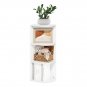 Pasir 3-Tier Corner Open Shelf Bookcase, White