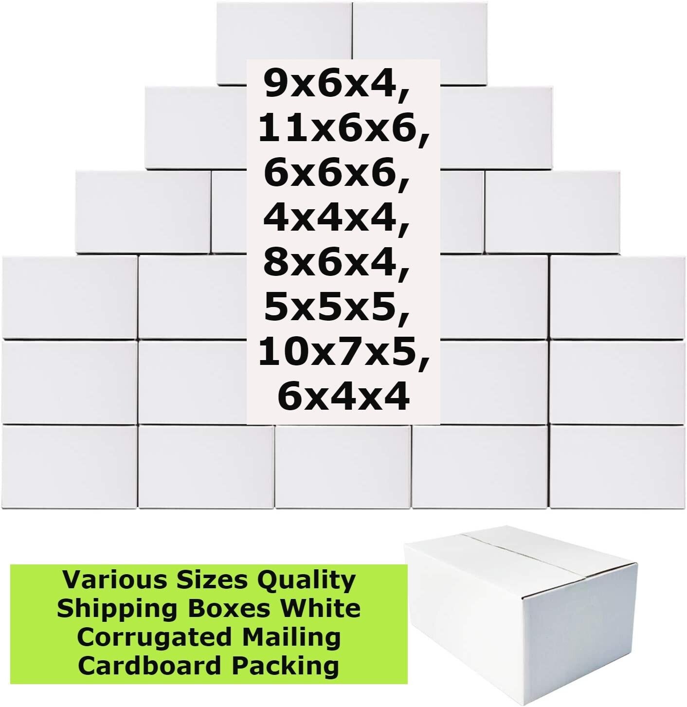Various Sizes Quality Shipping Boxes White Corrugated Mailing Cardboard Packing