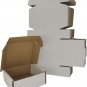 25 or 50 Pack Small Sizes Shipping Boxes, Black or White Corrugated Cardboard Ma