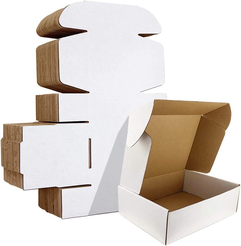 Sizes Sets Your Pick  Shipping Boxes Set , White Corrugated Cardboard Box Litera