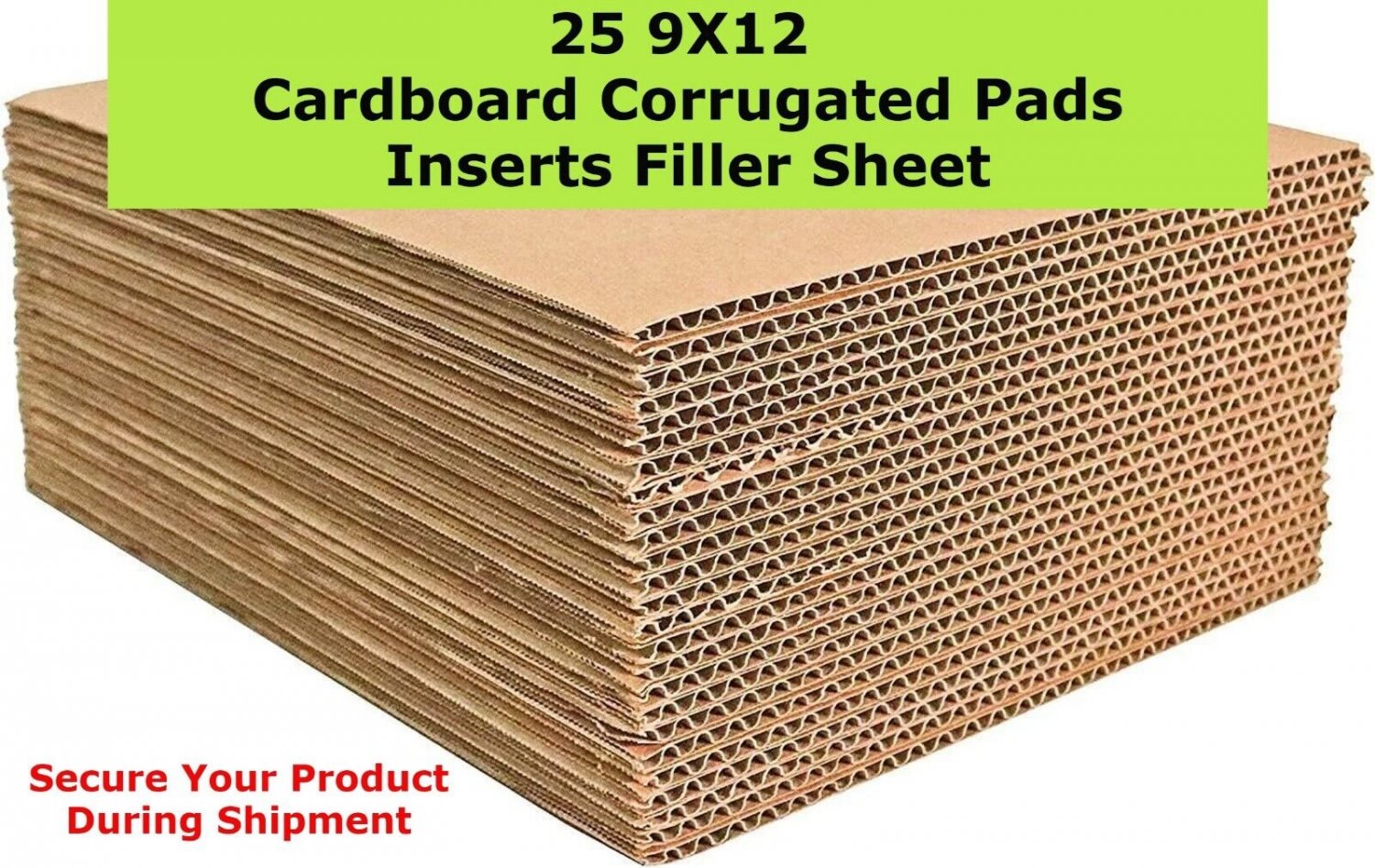 Pads Inserts 25 Pack 9X12 Cardboard Corrugated Pads Inserts Filler Sheet 9 X 12