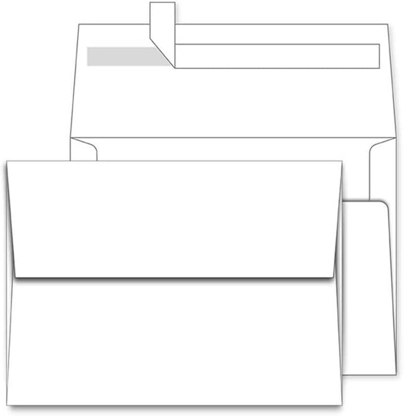 100 Pack, Size A2, White Paper Envelopes | Self Sealing Adhesive| Perfect for We