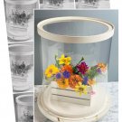 Large round White Tall Clear Cake Box - 12" D X 13.5" H - Clear Cake Boxes for T