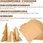 100 Pcs Corrugated Cardboard Sheets Set Corrugated Packaging Pads Paper Flat Car