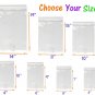 9 Sizes, Choose, Crystal Clear Self Seal Transparent Plastic Cellophane Poly Bag