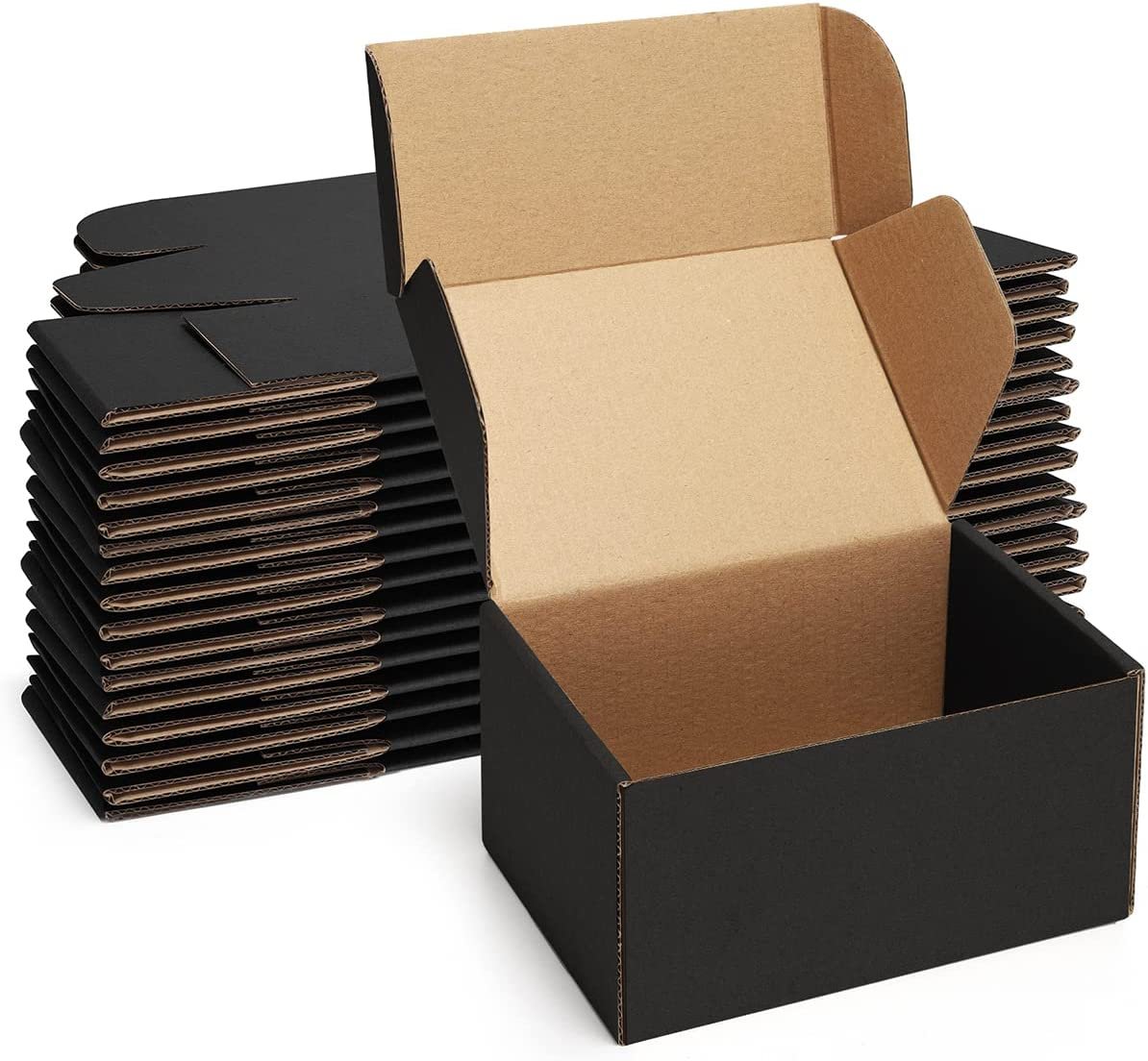 Shipping Boxes Sizes Inches Black Small Mailing Boxes 25 Pack Cardboard Corrugat