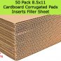 Pads Inserts 50 Pack 8.5x11 Cardboard Corrugated Pads Inserts Filler Sheet