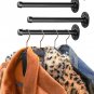 4 Pack Industrial Pipe Clothing Rack, Hanging Rod for Closet, Wall Mounted Multi