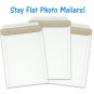 8 Pack 7X9" Stay Flat Mailers, Quality White Rigid Mailers, 5X9, 4X6 Photo Flats