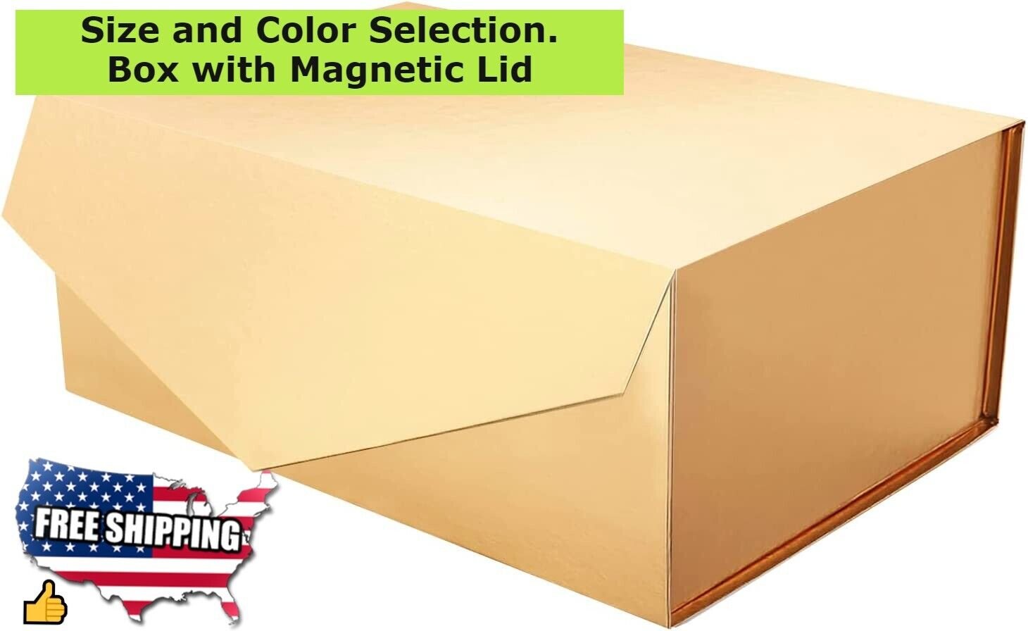 Gift Box Sizes Colors with Magnetic Lid Present Closure Rectangle Collapsible