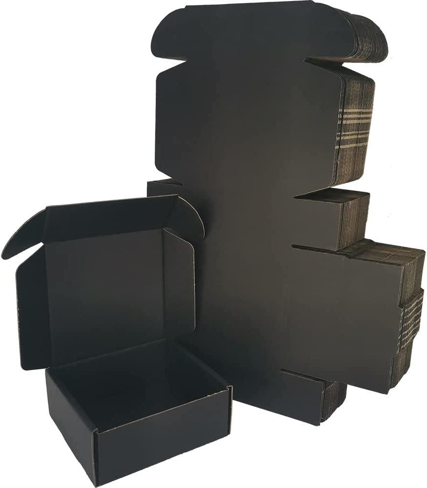 Small Shipping Boxes 50 or 25 pack Black or White  Corrugated Cardboard Mailers