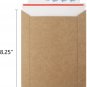 6X8 Self Seal Photo Document Mailers 25 Pack Stay Flat White, Brown Cardboard En