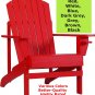 Adirondack Chair Various Colors Wooden, Outdoor Patio Lawn Chair Cup Holder, We