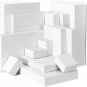 16 Pack Gift Boxes with Lids White Gift Boxes Bulk for Presents, Assorted Sizes