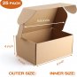 All Sizes Shipping Boxes 25 Pack, Brown Cardboard Gift Boxes with Lids Wrapping