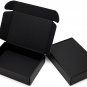 9X6.5X2 Inches Black Shipping Boxes 25 Pack - Corrugated Cardboard Mailing Box f