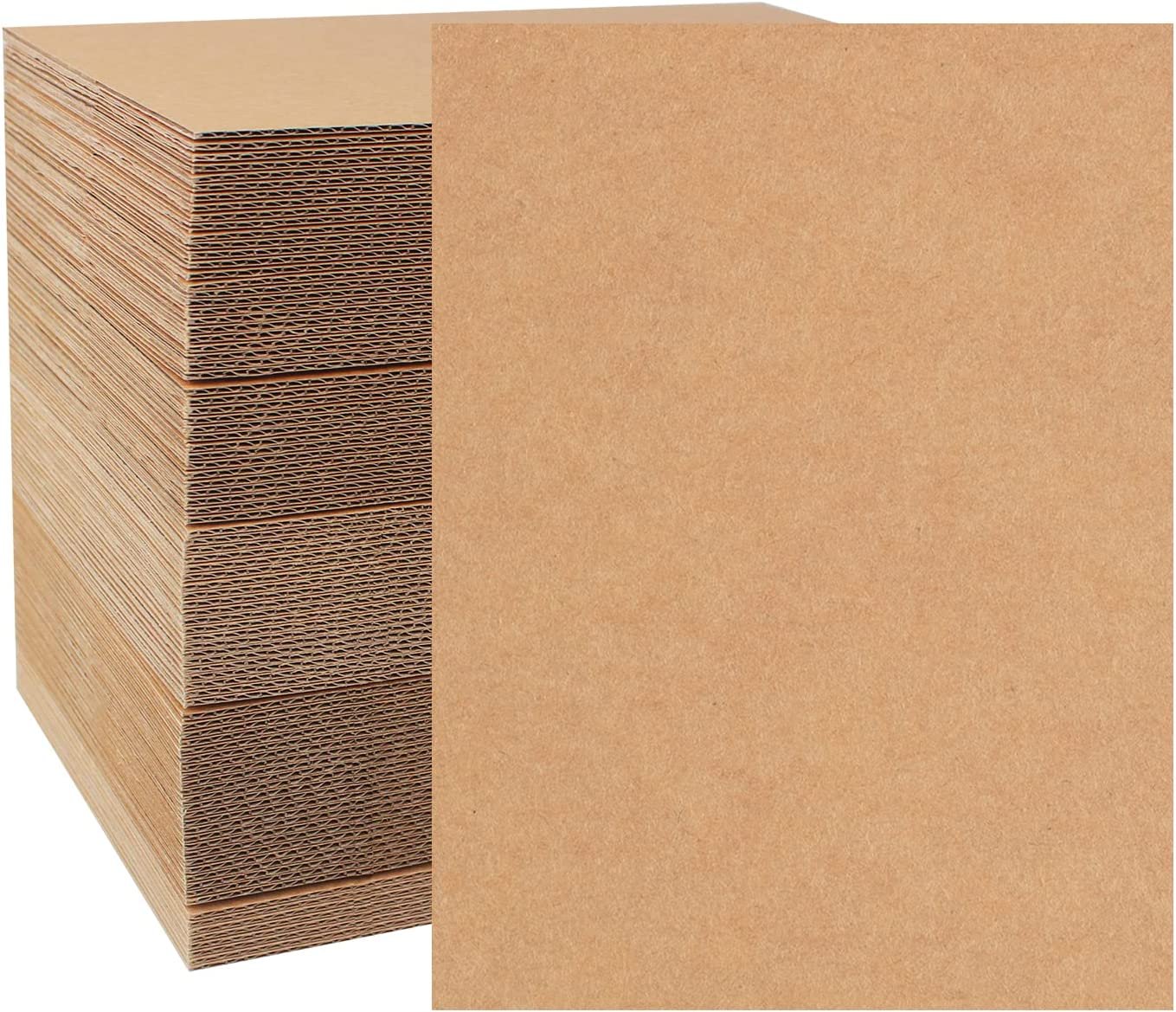 200 Pack Corrugated Cardboard Sheets 5X7 Inch, Corrugated Cardboard Filler Inser