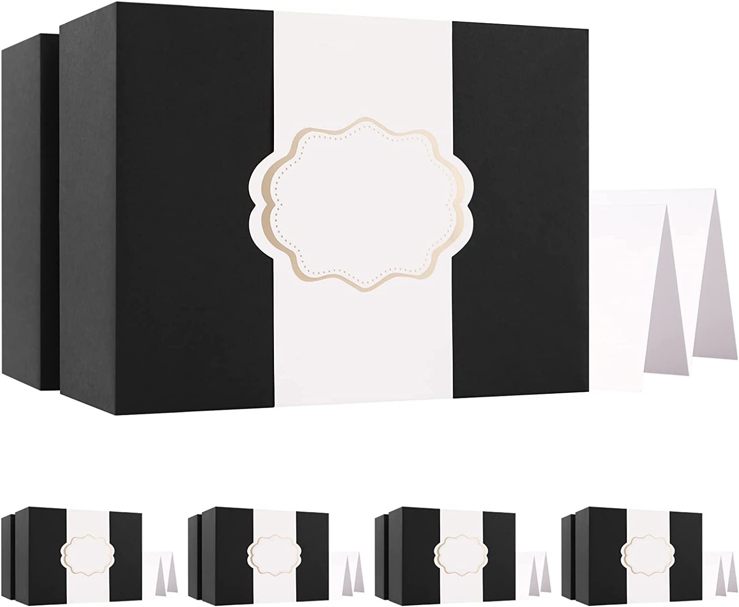 10 Gift Boxes with Wrap Bands, 9.5X7X3.5 Inches Gift Boxes with Lids, Groomsman