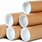 20 - 2" X 12" round Cardboard Shipping Mailing Tube Tubes with End Caps