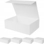 5 Pack Black Magnetic Gift Boxes with Lids 10.5X7X3 In, Medium Bridesmaid Grooms