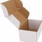 30 Pack 6X4X3 Inch Corrugated Box Mailers- White Cardboard Shipping Box Corrugat