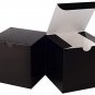 Small Black Gift Box 50 Pack 4 X 4 X 4 Inches Fold Box Easy Assemble Paper Gift