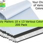 Premium 10x13 Many Colors Poly Mailers 200 Shipping Bags #4 Strong Envelopes