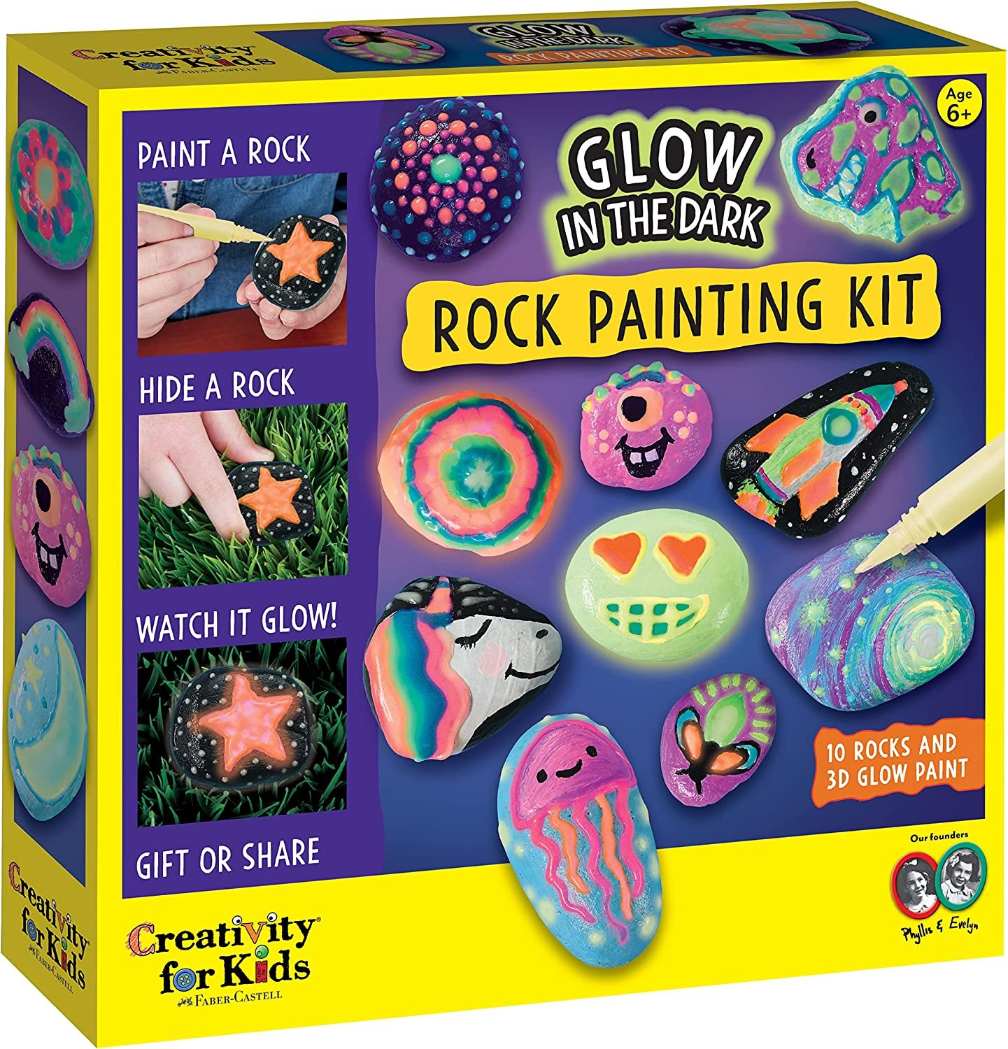 Painting Kits10 Rocks Craft Creativity Kids Glow Variety Arts and Crafts for Age