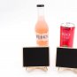 10 Pack Mini Chalkboards Signs with Easel Stand, Small Rectangle Chalkboards Bla